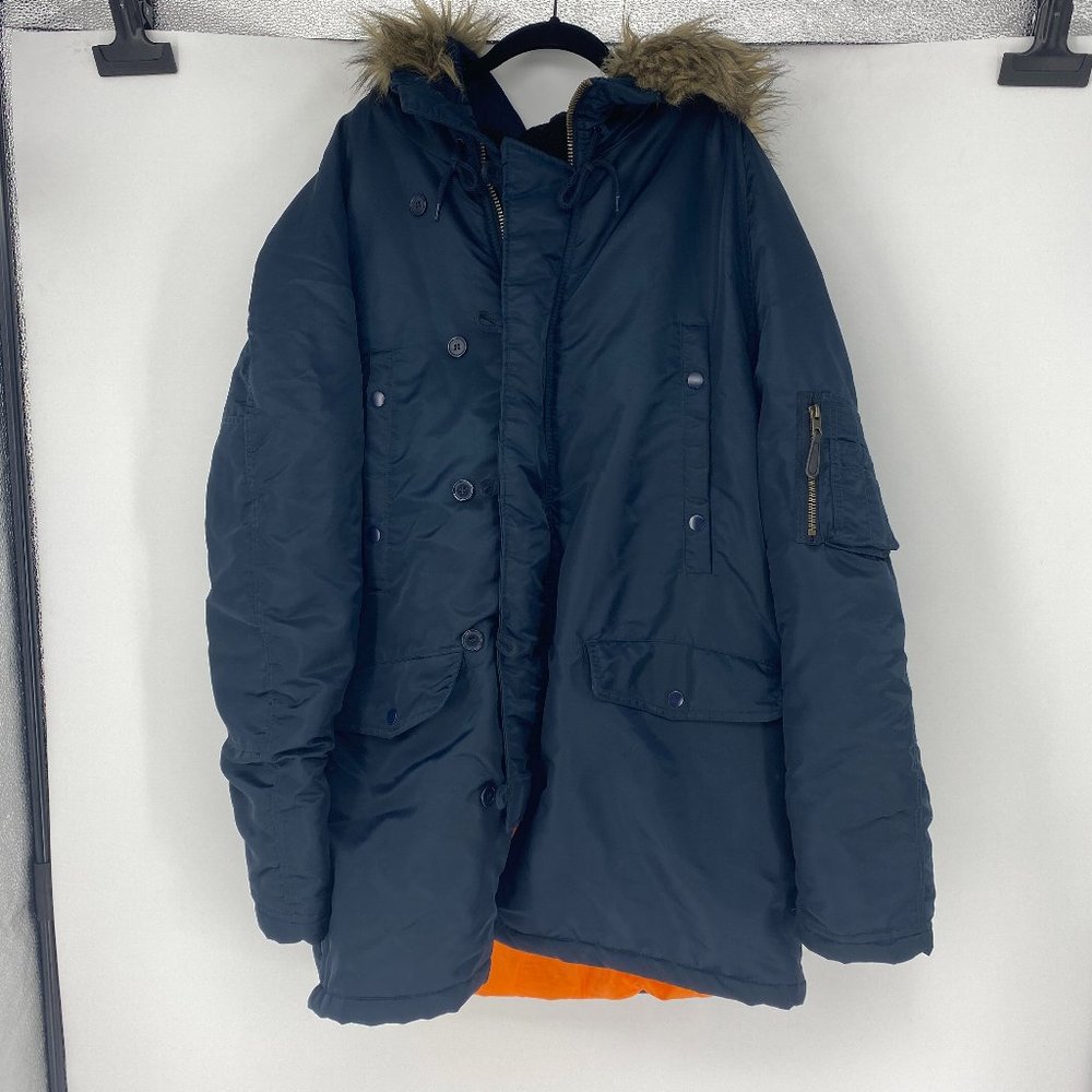 LOGG navy blue puffer jacket | Size XL